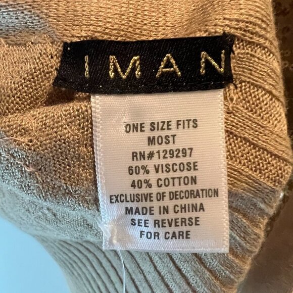 NWT IMAN Gold Global Sequin Chic Wrap - Picture 7 of 9